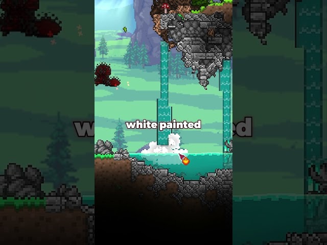 Amazing Waterfall Build in Terraria | #terrariaguides #terraria #shorts