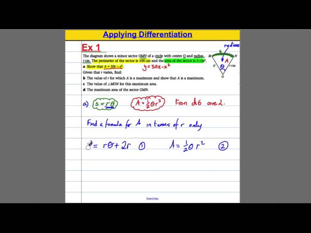 C2 - Differentiation (4) - applying in context