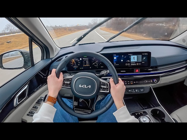 2026 Kia Carnival Hybrid SX Prestige - POV Rainy Test Drive (Binaural Audio)