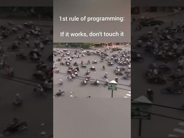 1st rule of programming #ytshorts #coding #shorts #engineering #developer #youtubeshorts #memes