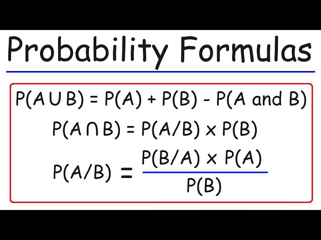 Probability Formulas, Symbols & Notations - Marginal, Joint, & Conditional Probabilities