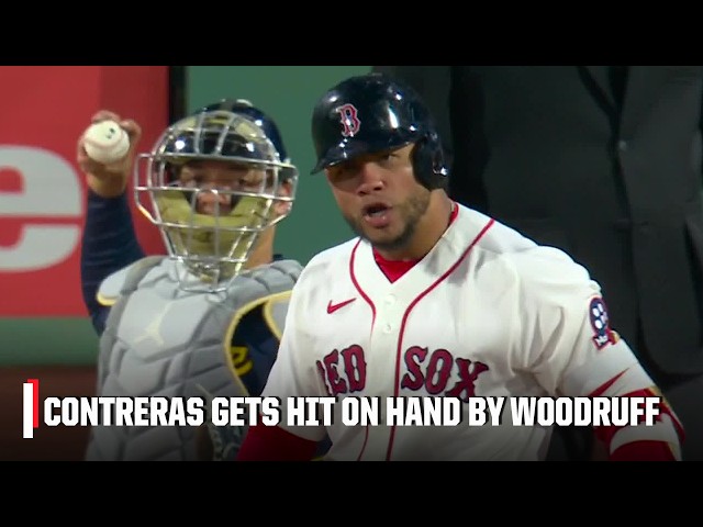 Willson Contreras ist nach dem sechsten Hit by Brandon Woodruff außer sich vor Wut | ESPN MLB