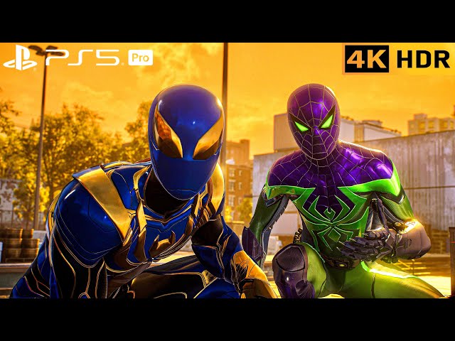 (PS5 PRO) Prowler & Blue Iron-Spider Track Down the Lizard | 4K HDR |