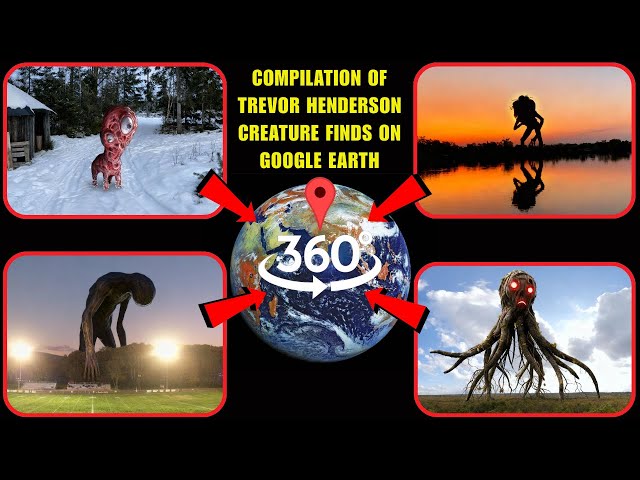 VR 360° - Compilation of Trevor Henderson Creature Finds on Google Earth Part 2
