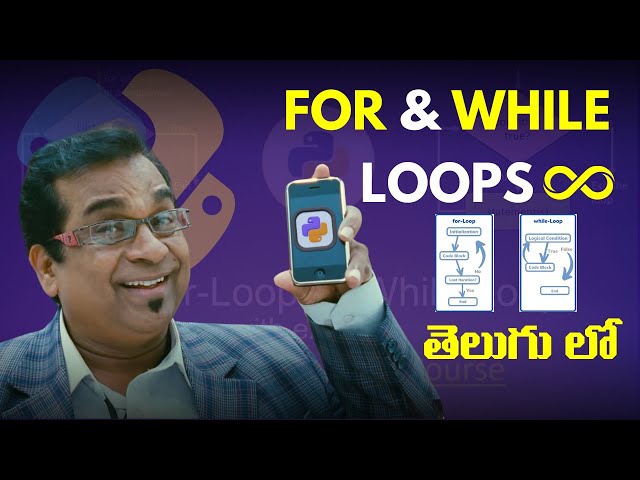 Python Loops For, While Explained in Telugu | Python Tutorials in Telugu | Brolly Academy