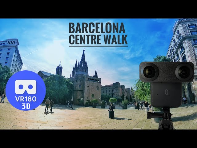 [8K][VR180 3D] Barcelona - a walk in the centre (short)