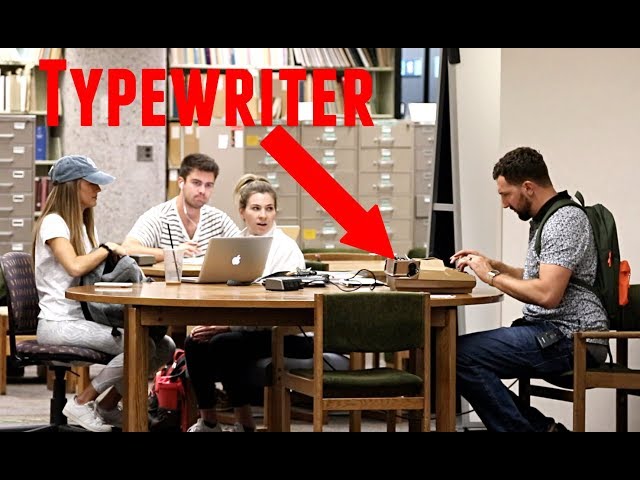 Typewriter in the Library Prank!