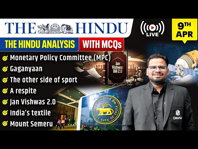 The Hindu Analysis | 9th April 2026 | The Hindu Newspaper  - Practice Questions | Prashant Sir