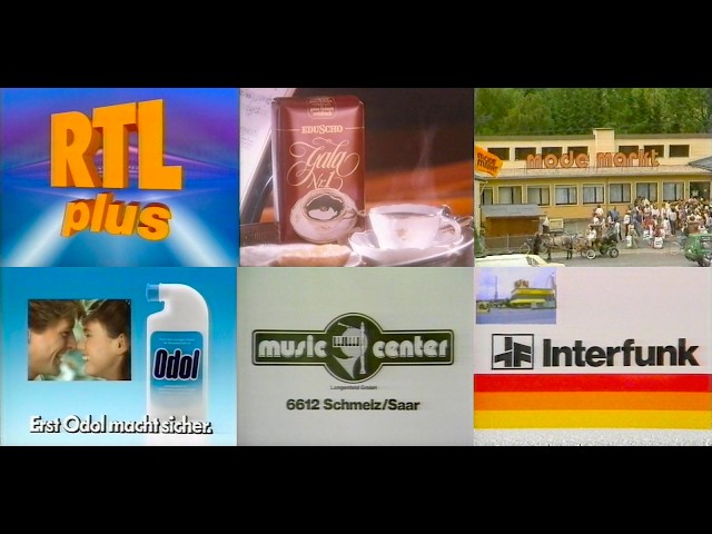 RTLplus Werbung 1986 (Das Spukschloss im Salzkammergut - Werbeblock)