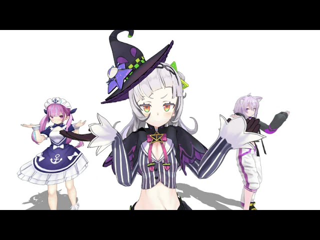 【VR180 MMD】SCREAM 紫咲シオン 湊あくあ 猫又おかゆ【Hololive】8K