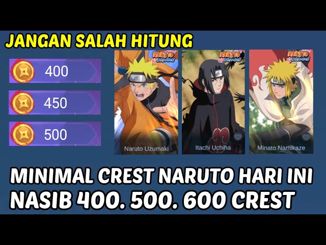 Your minimum NARUTO CREST TODAY MUST BE THIS MUCH TO GET THE NARUTO SKIN! DON'T GET IT LESS