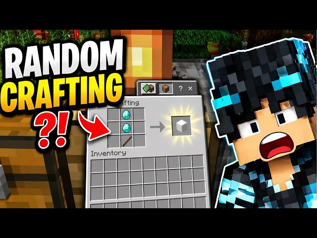 MINECRAFT BUT CRAFTING ARE RANDOM #minecraft #live