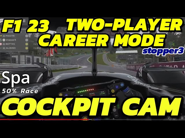 F1 23 | Spa | Two-Player Career Mode | Race 50% | stopper3 | Cockpit Cam