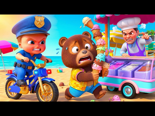 Island Surprise Adventure 🏝️🐒 Monkey, Fox & Bear Chase Escape | 3D Cartoon for Toddlers Kids Story