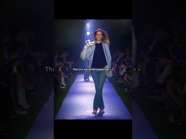 The way they are holding their bag in same way 🤌🏻  #shorts #runway #model #fashion #edit #bellahadid