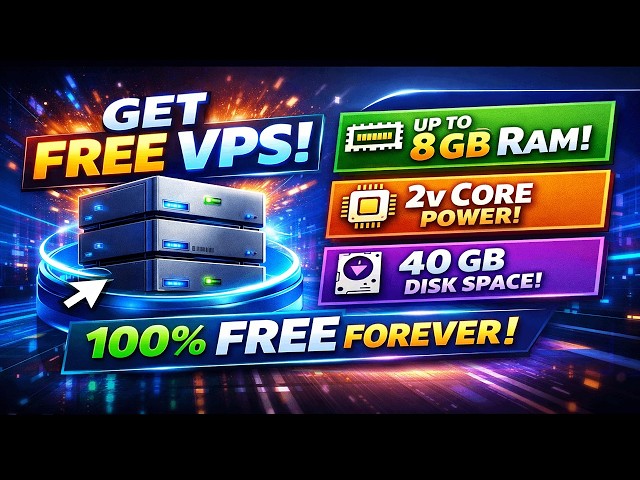 Get FREE VPS 🚀 | 8GB RAM + 2vCPU + 40GB SSD (No Cost!)