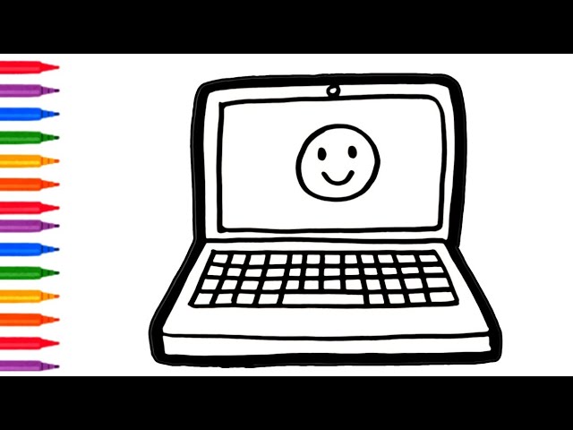 How to Draw a Laptop Step by Step 💻 Easy Computer Drawing Tutorial