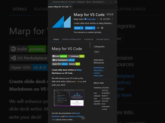 Write slides in VS Code