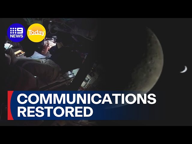 Communications restored with Artemis II crew | 9 News Australia