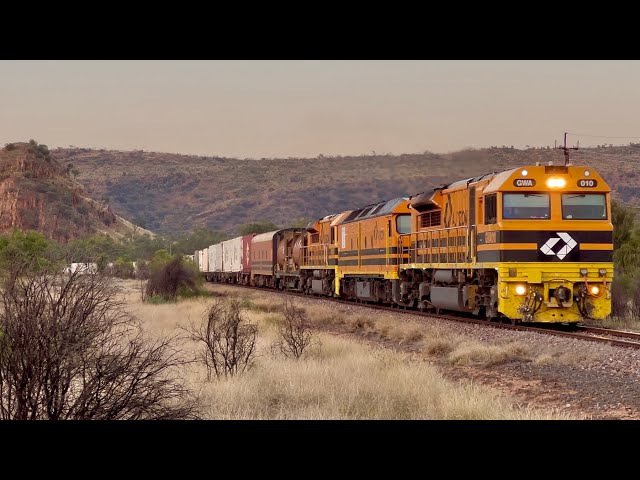 40 Minutes of Freight Trains in Outback Australia
