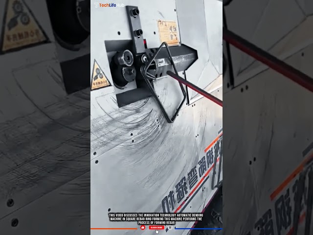Innovation Technology Bending Machine: Automatic Square Rebar Ring Forming #tech