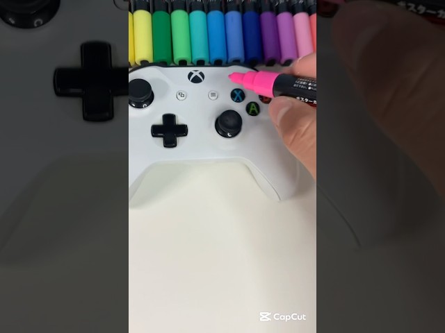 Custom Xbox Controller using paint markers! 😱🥶#arrtxmarkers #posca #custom #art #kpopdemonhunters
