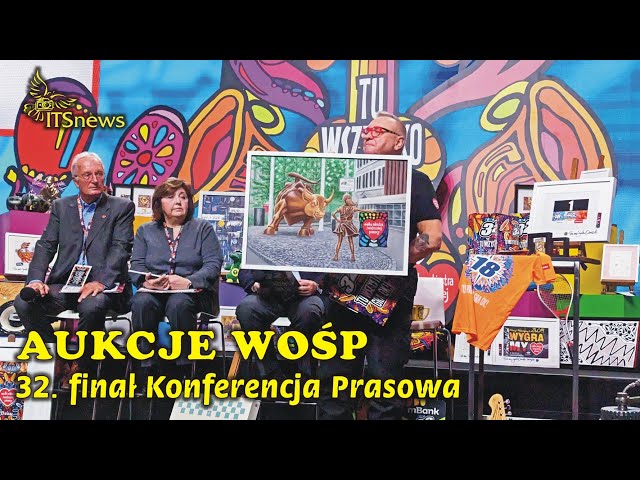 Aukcje WOŚP. 32. finał. Konferencja Prasowa.