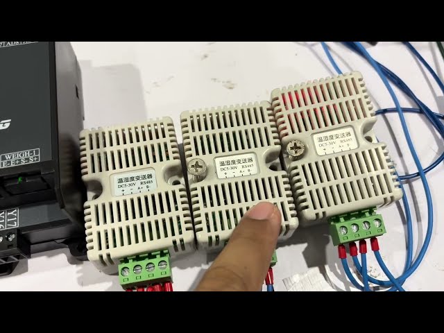 PLC Link kong LK3U เชื่อม เครื่องวัดอุณหภูมิและความชื้น SHT30 ผ่าน RS485 โปรโตคอล Modbus RTU  3 ตัว