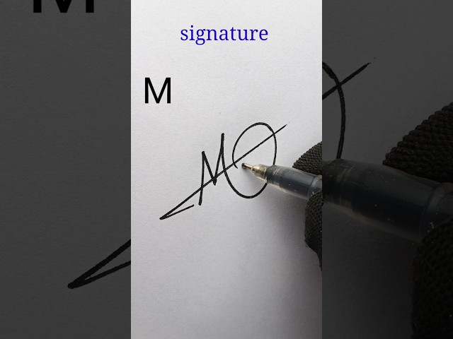 Handwriting M signature making #signaturestyle #viralshorts #handwriting