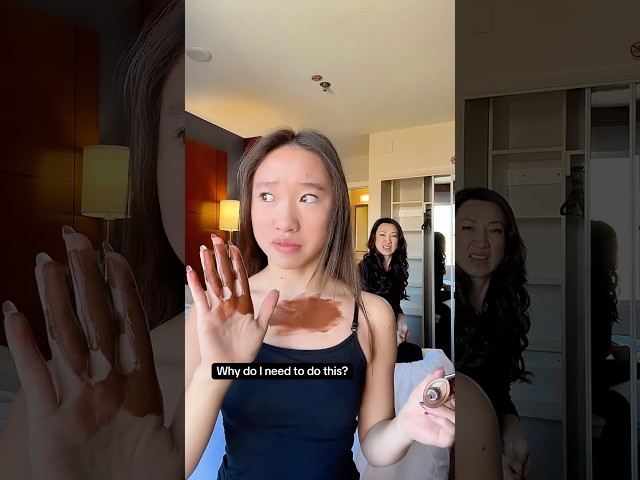 I need a minute…☝🏼#reaganto #dance #tanning #makeup #transition #sabrinacarpenter #trend