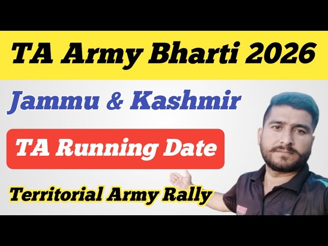 Jammu & Kashmir TA Army Bharti 2026 ll Territorial Army Notification ll TA Army Running Date 