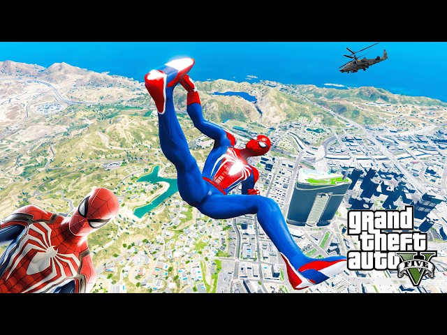 GTA 5 Epic Ragdolls RED SPIDERMAN VS RED MINION VS GREEN MINION (Euphoria Physics & Funny Fails)