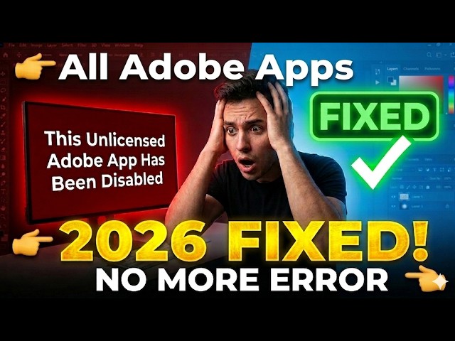 FIX In 2026 “This Unlicensed Adobe App Has Been Disabled” | 100% Working
