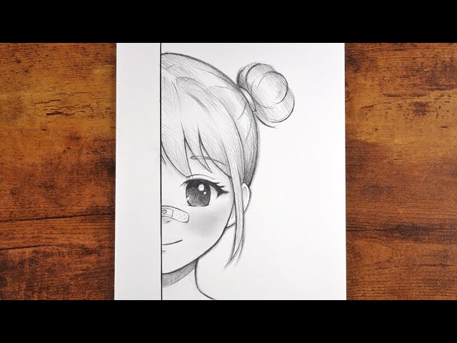 EASY Drawing a Cute Anime Girl | Soft Pencil Sketch Tutorial