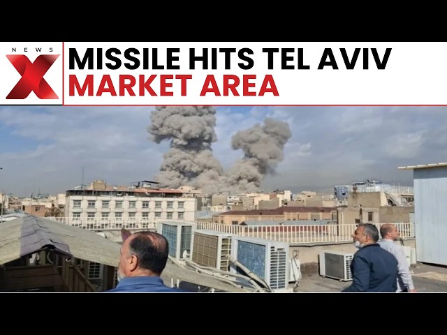 Shocking Footage Shows The Exact Moment A Missile Damaged The Tel Aviv Market Area!