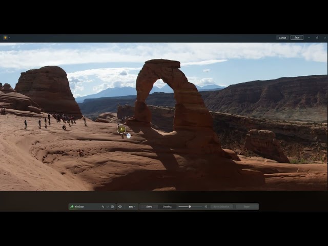 Using Luminar Neo GenErase tool.