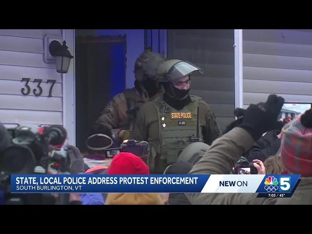Four detained during protest of ICE operation in South Burlington