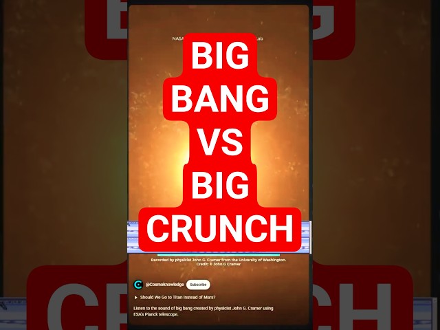 Big Bang Vs Big Crunch 🤯