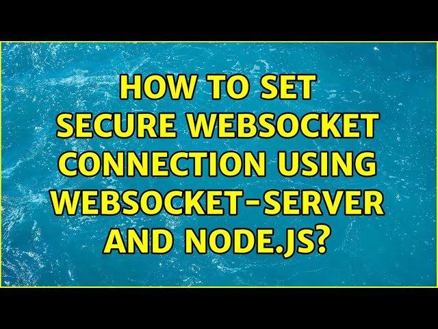 How to set secure websocket connection using websocket-server and node.js?