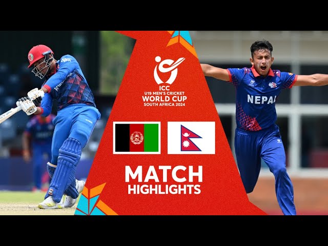 Afghanistan v Nepal | Match Highlights | ICC U19 CWC 2024