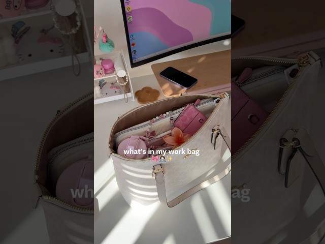 what’s in my work bag [tech girly edition] 👩🏻‍💻🎀✨