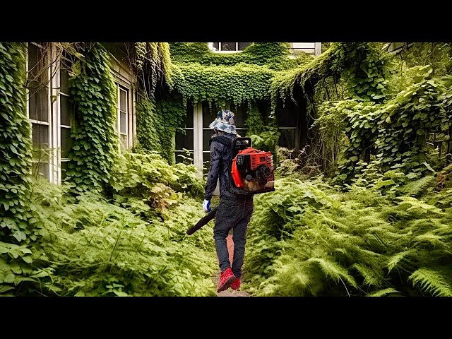 DIATOP company sent equipment to help us clean up mow this wonderful garden | Transformation garden