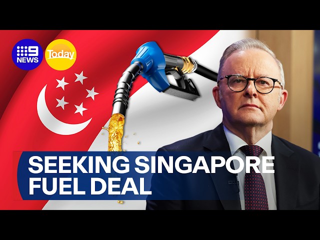 PM Albanese jets off to Singapore, hoping to secure Australia's fuel supply | 9 News Australia
