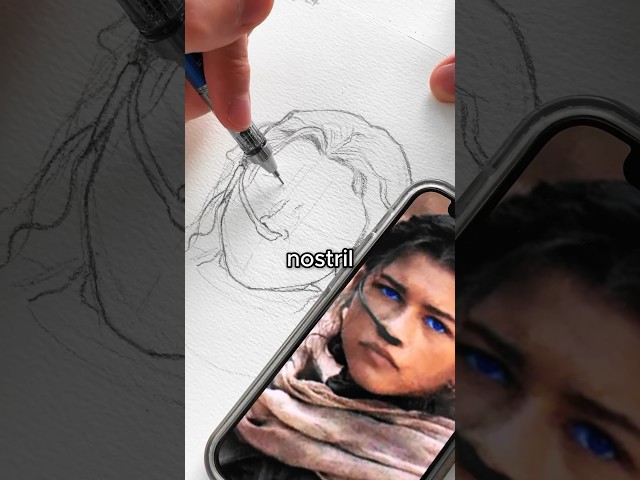 How to Draw REALISTIC Faces 👀✍🏻 #arttutorial