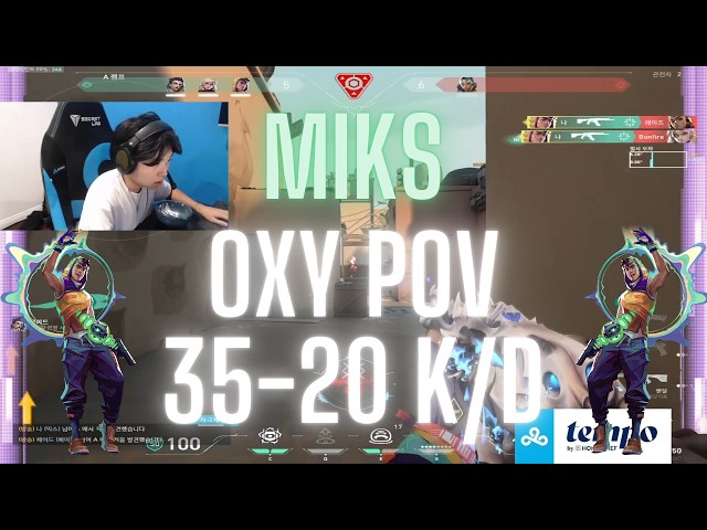 Cloud9 OXY POV Miks on Bind 35-20 K/D (VALORANT Pro POV)