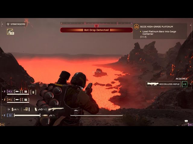 Helldivers 2 Casual gameplay: Magma planet With Doublebarrel Shotgun Automatons