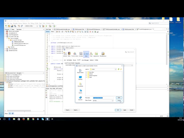 Tutorial 1 -  Integrate Scene Builder into Netbeans 8  ( Java  / JavaFX FXML ))