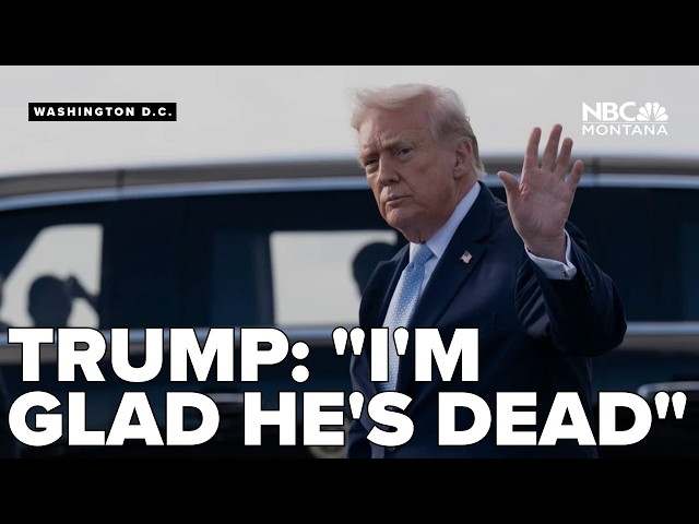 'I'm glad he's dead,' Trump says after learning of former FBI director's passing