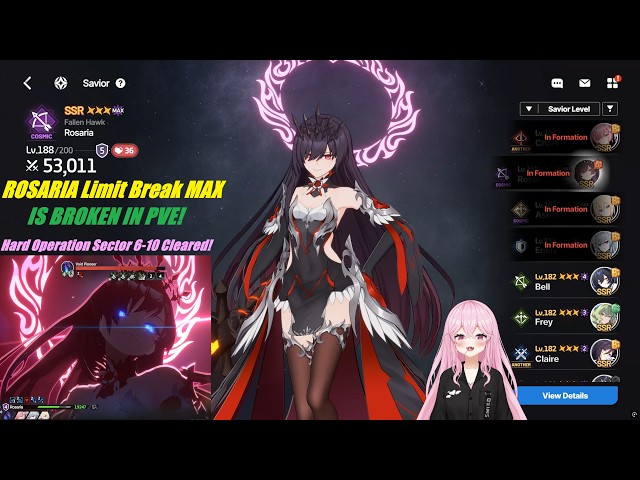 Star Savior Rosaria Limit Break MAX is BROKEN in PVE! Hard Operation Sector 6-10