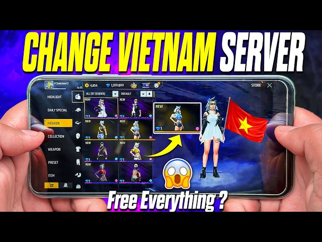 Change To Vietnam Server For FREE Rewards! 😱